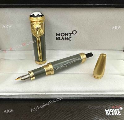 Copy Mont blanc Writers Edition Pens Rudyard Kipling Green Gold Fountain Pen